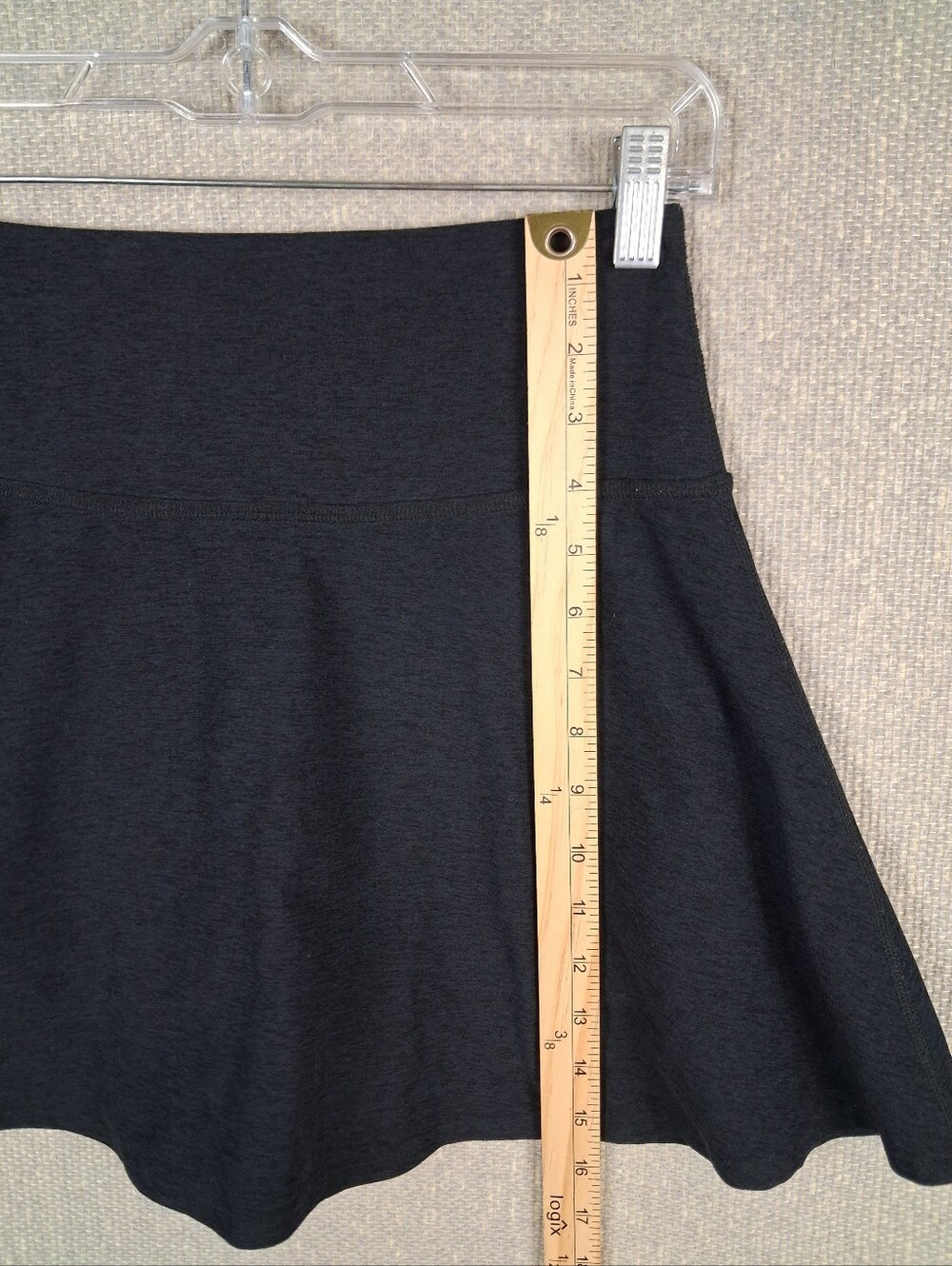 Beyond Yoga Spacedye Hot Shot Circle Skort Size Small Black Heather Activewear - Picture 6 of 6